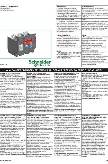schneider施耐德ComPacT NSX100-250 - VigiPacT Add-on _ VigiPacT Add-on Alarm - 说明页